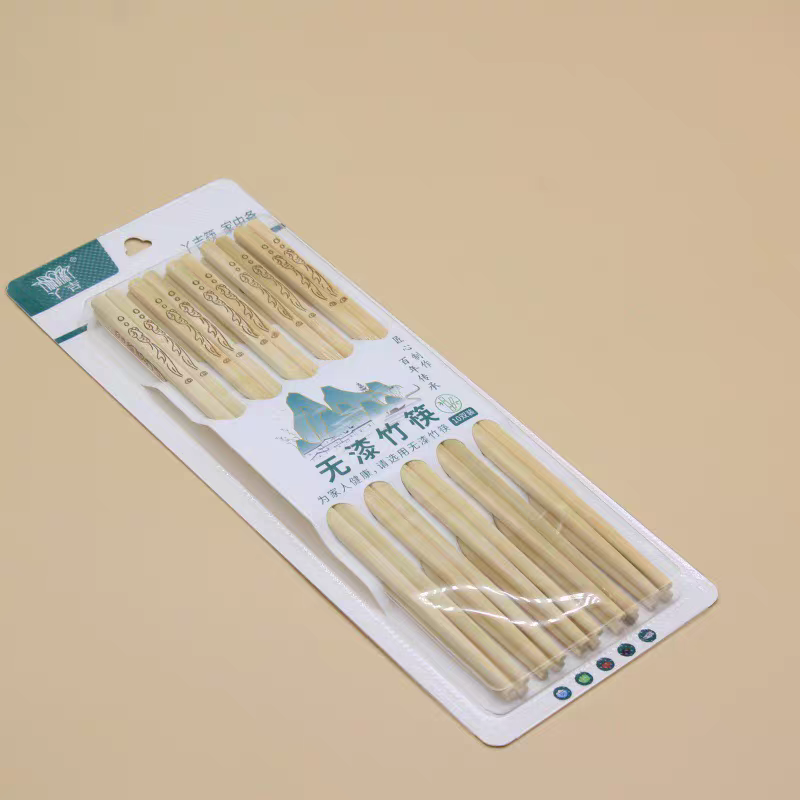 0476 Yaji Bamboo Chopsticks - Household natural, unpainted and wax-free wooden chopsticks. The wood is heat-resistant and anti-slip. Hotel and restaurant