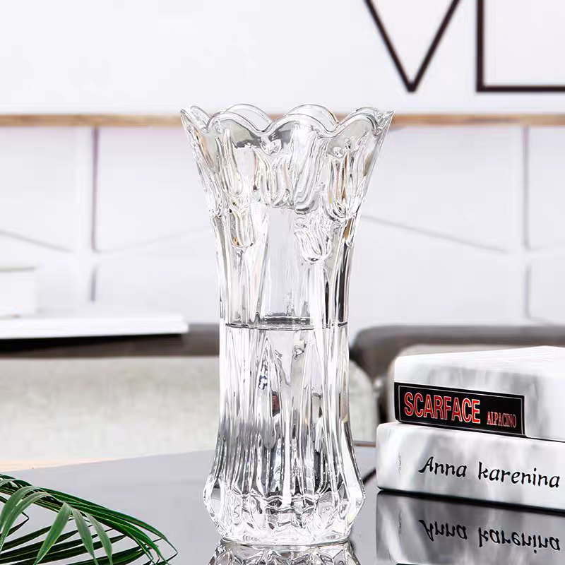 25. Thickened glass vase, transparent living room decoration, hydroponic vase, lucky bamboo, lily, dried flower, ceramic vase details Picture