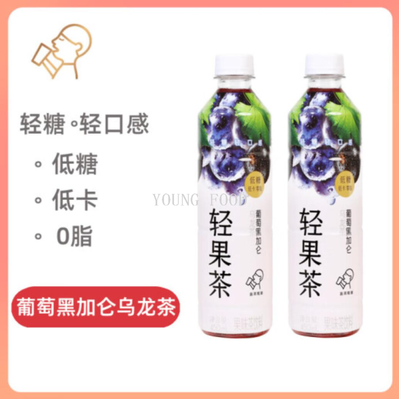 包邮！爱丽鲜零食饮料 喜茶轻果茶蜜桃蔓越莓450ml低糖低卡零脂详情2