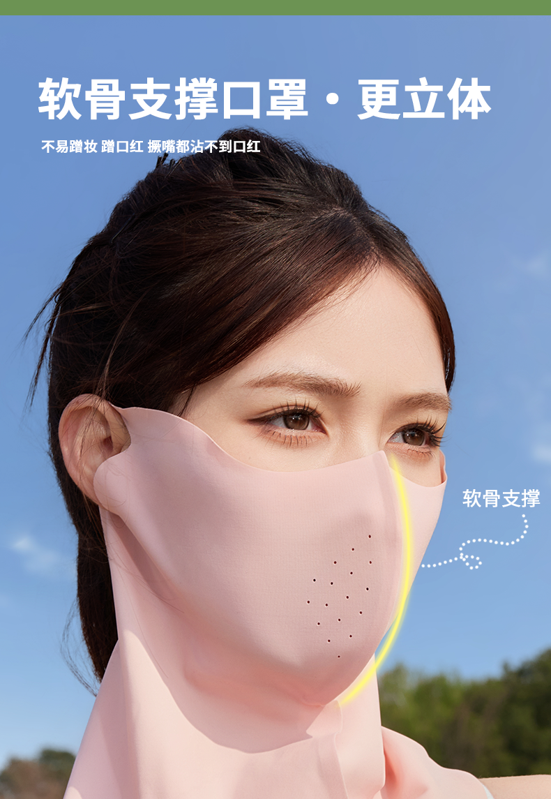 2025新款夏季防晒面罩脸基尼脸冰丝口罩轻薄男女防紫外线遮阳户外详情10