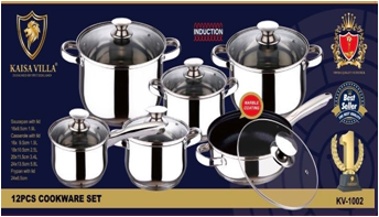 加厚201不锈钢汤锅双耳不锈钢锅小煮锅燃气电磁炉煮汤煲汤锅12套装详情2