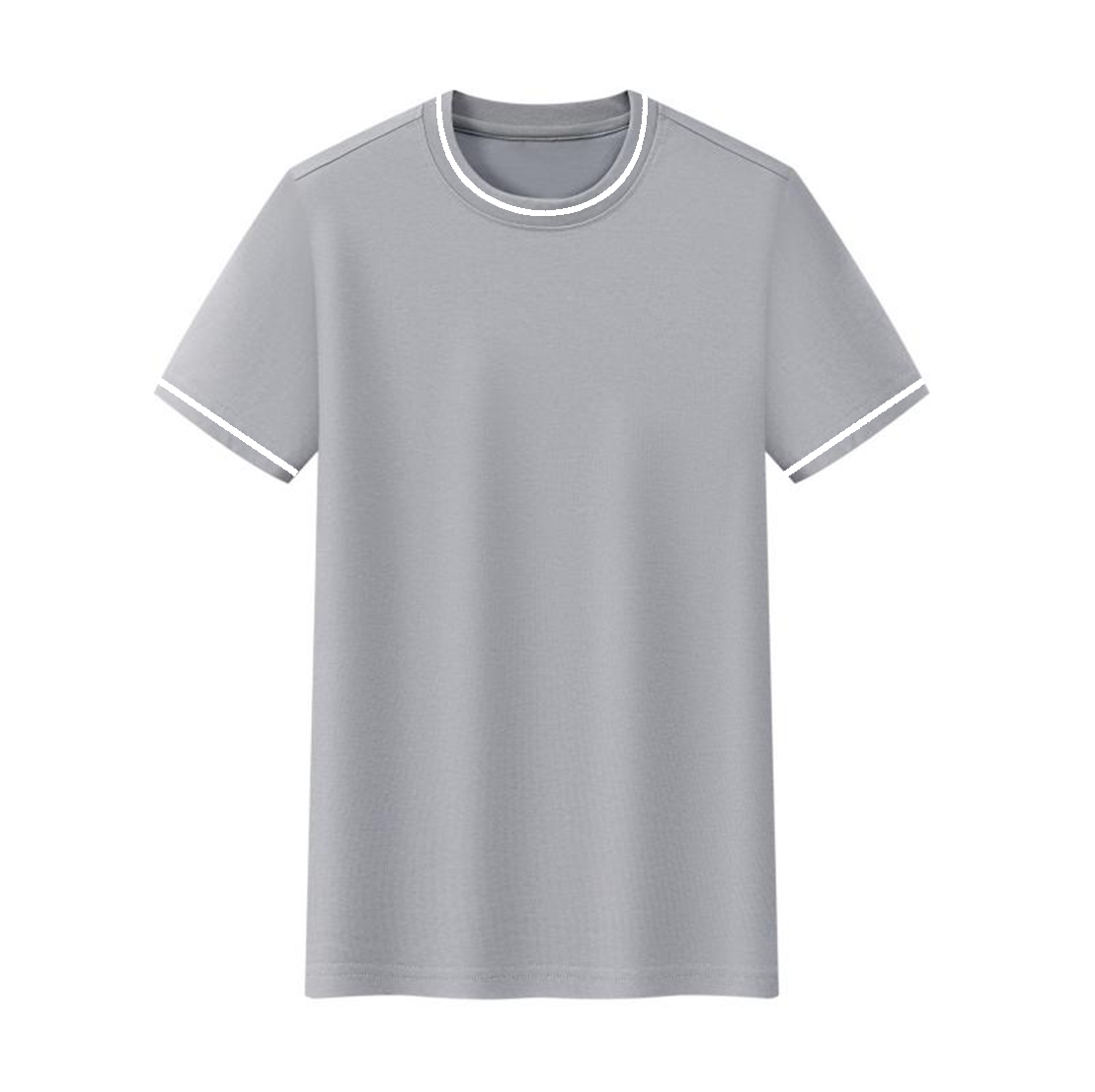 Cross-border color-blocked threaded collar round neck T-shirt custom new short-sleeved T-shirt for both men and women, fashionable and casual T-shirt for both men and women, simple and comfortable short-sleeved trendy T-shirt