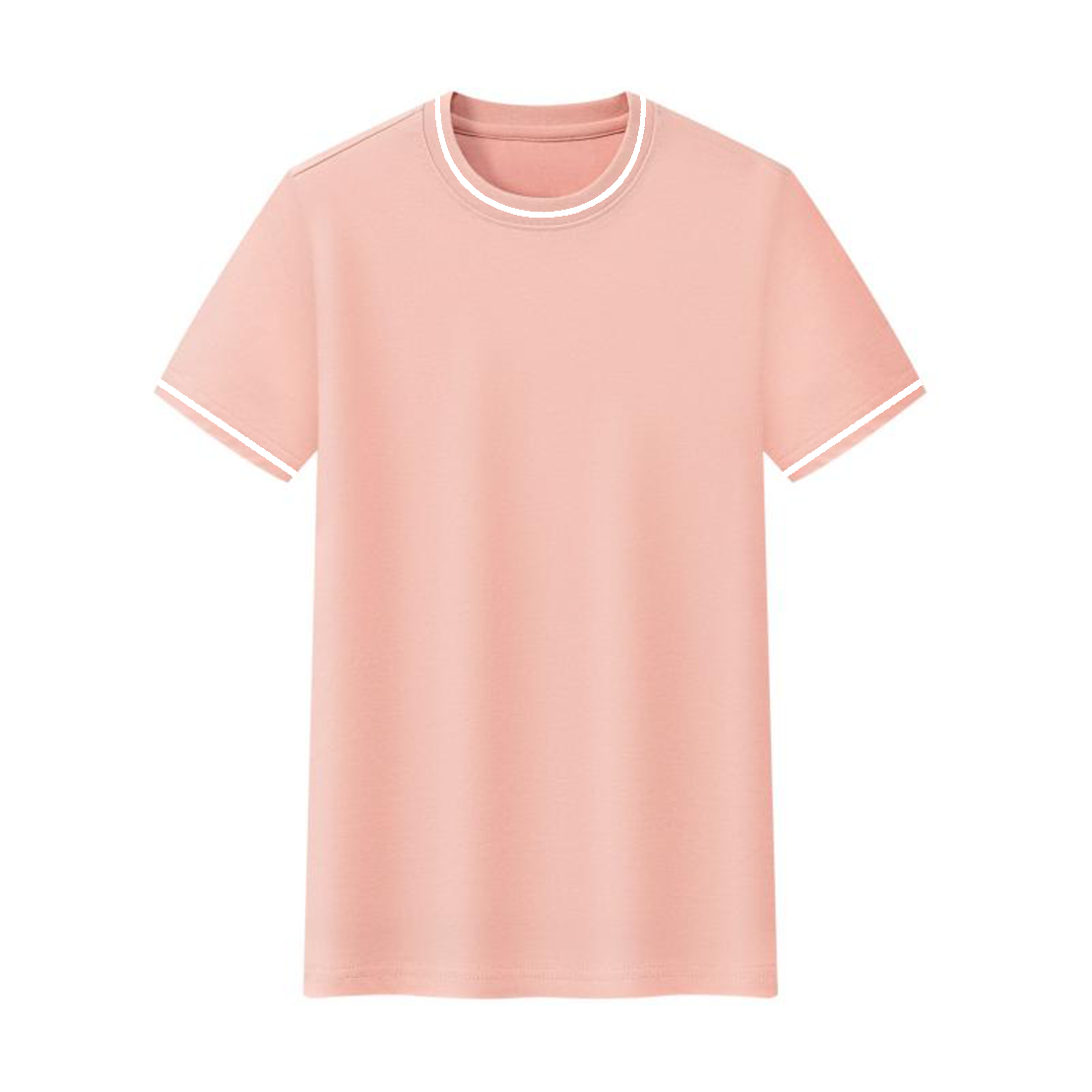 Cross-border color-blocked threaded collar round neck T-shirt custom new short-sleeved T-shirt for both men and women, fashionable and casual T-shirt for both men and women, simple and comfortable short-sleeved trendy T-shirt detail image 17