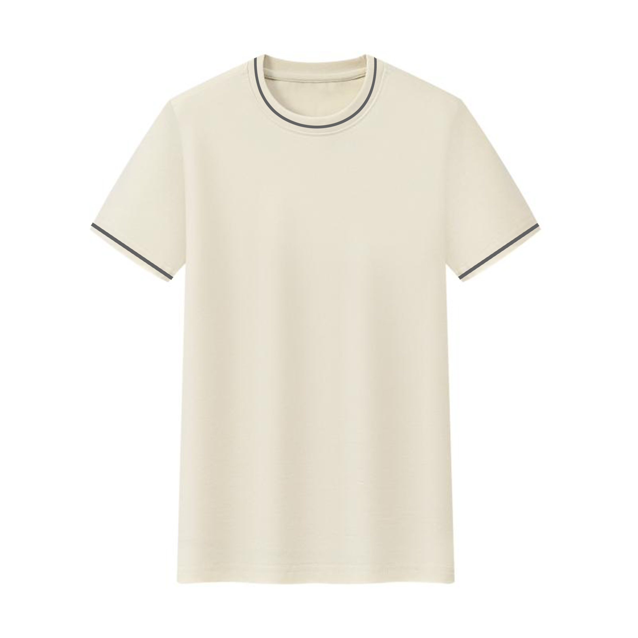 Cross-border color-blocked threaded collar round neck T-shirt custom new short-sleeved T-shirt for both men and women, fashionable and casual T-shirt for both men and women, simple and comfortable short-sleeved trendy T-shirt Item Picture