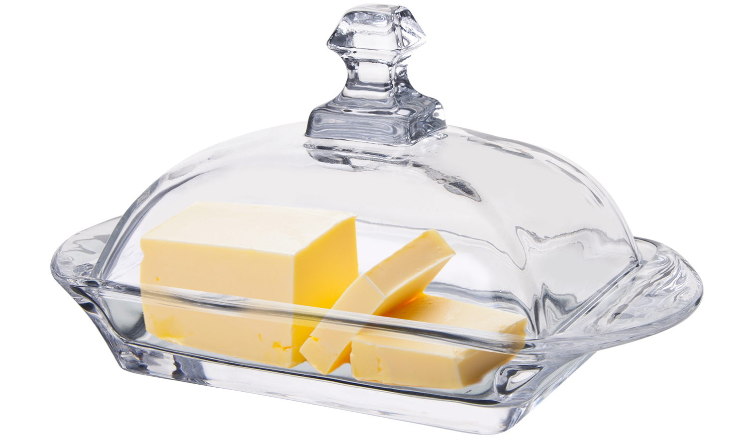 Exquisite rectangular glass butter boxes with LIDS, butter and Western cheese storage covers for foreign trade export details Picture