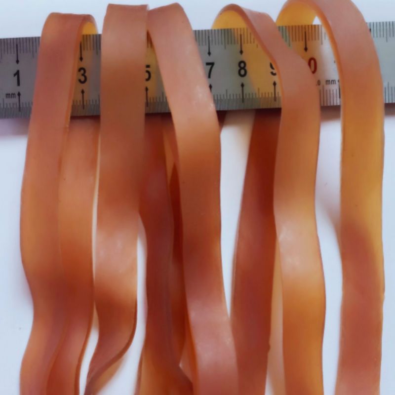 原装供应本色粗款扁工业橡皮筋橡皮圈黄色牛皮2筋大量批发