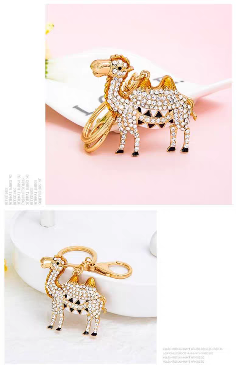Labrador doll acrylic keychain for women, 2024 cute handicraft gift key accessory, unique design Labrador series alloy camel keychain pendant, bag pendant