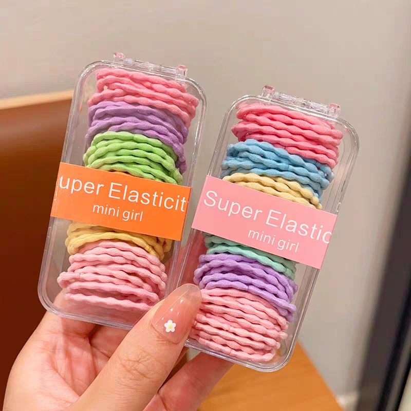 儿童皮筋小女孩糖果色橡皮筋宝宝头绳女童不伤发弹性好扎头发发圈