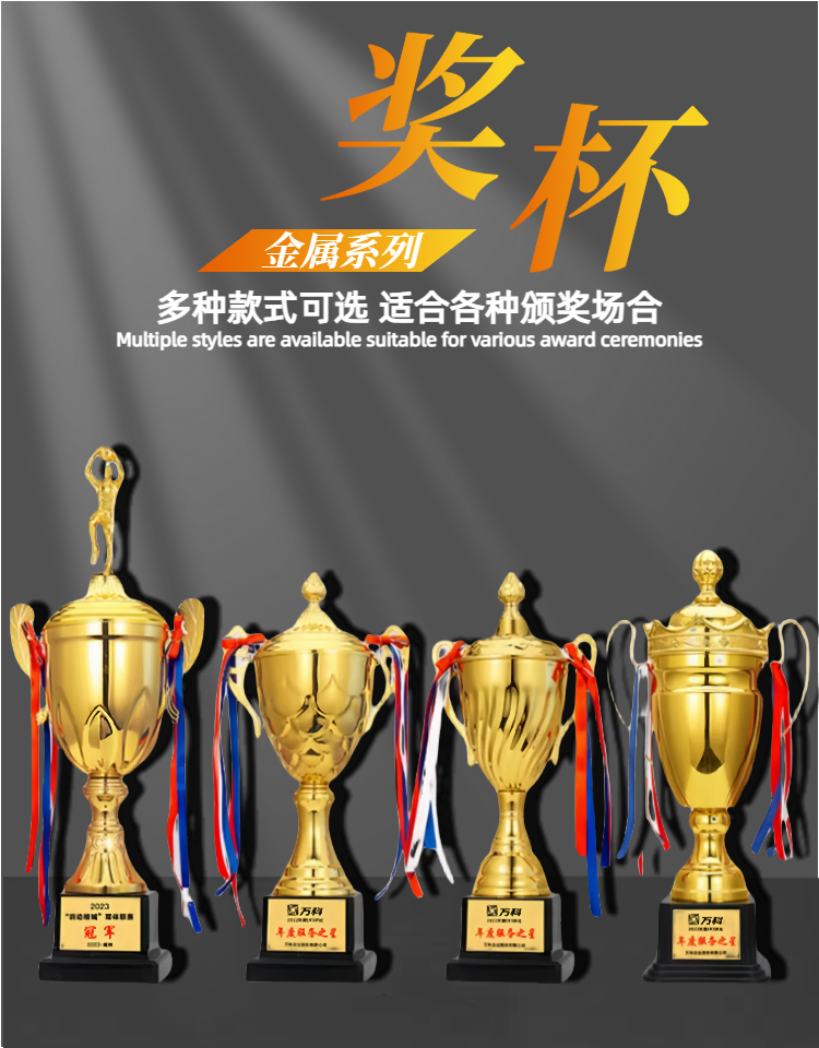 高档金属创意奖杯定制定做公司优秀团队颁奖年会纪念奖杯刻字制作 工厂量大价优 佳恒奖杯详情1