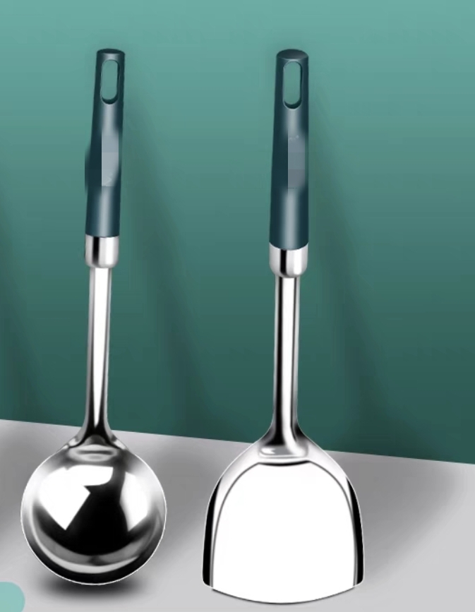 4933 Household stainless steel kitchenware sets, kitchen non-stick pans, stir-frying spatulas, strainers, POTS and spoons, factory stock direct supply details Picture