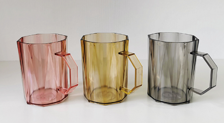 Factory direct sales MF24-1005 transparent water cup, plastic water cup, mouth cup, cheap cup with handle pic 1