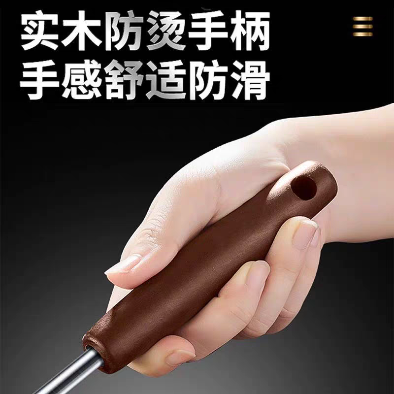 721 food-grade stainless steel cooking spoons, spatulas, long-handled wooden spatulas, kitchen cooking spoons Specification image