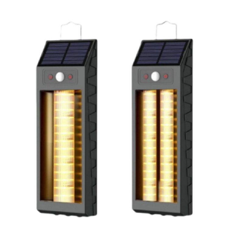 Solar lighting fixtures, garden landscape lamps, warm light wall-washing decorative wall lamps, human body sensor solar lamps, waterproof garden lamps, villa courtyard atmosphere lamps, outdoor landscape lighting wall lamps Item Picture