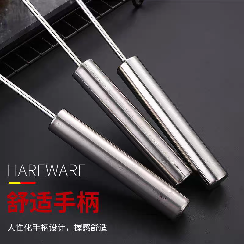 Stainless steel semi-automatic egg beater, household manual press type egg baking mixer, cream stirring Item Picture