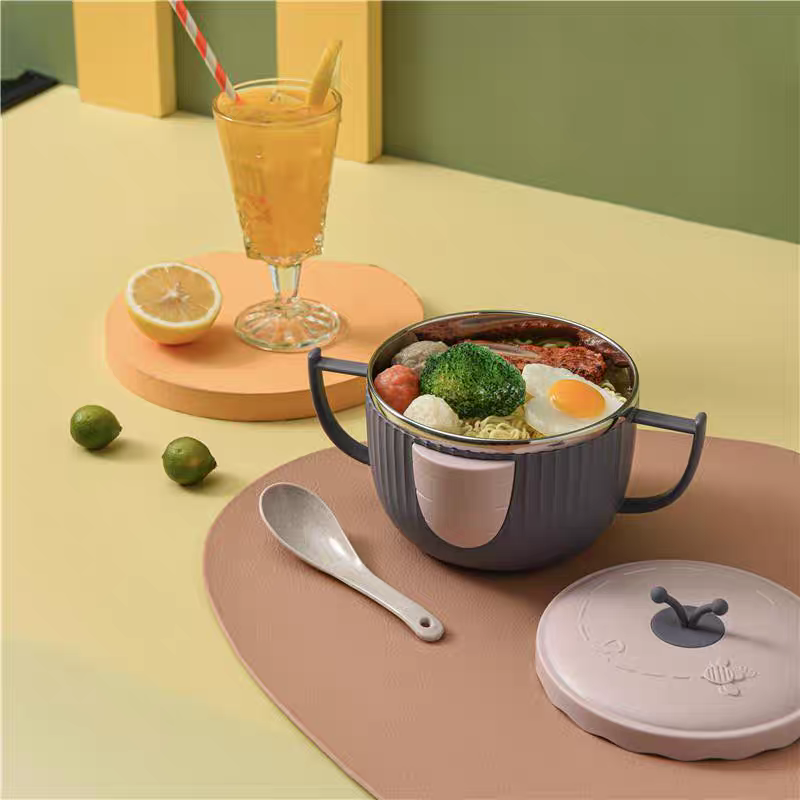 新品创意萝卜泡面碗汤碗个人专用可爱学生宿舍不锈钢泡面杯详情图5