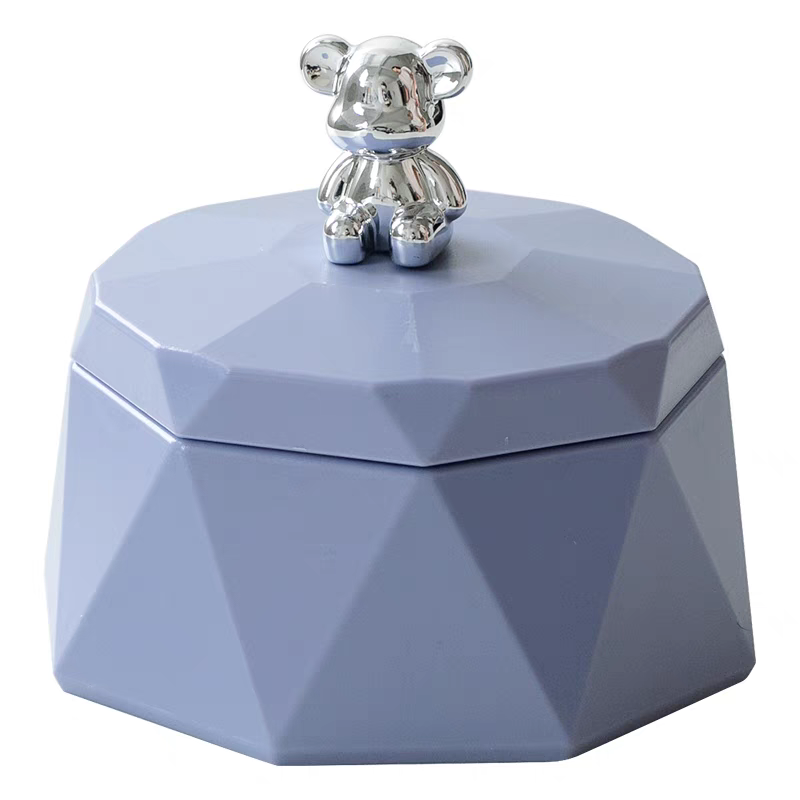 小熊不锈钢烟灰缸创意防风带盖客厅家用高档酒店烟灰缸网红北欧ins风详情图8