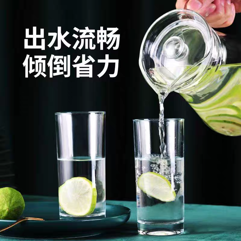 Glass cold water kettle, household large-capacity glass kettle, refrigerator juice kettle, summer cool boiled water, food-grade cold water kettle detail image 2