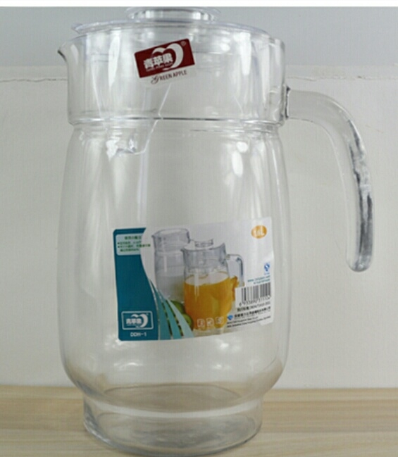 1.6L household large-capacity glass thickened large-belly cold water cup, cooling water bottle, juice juicer, cold water bottle, juicer