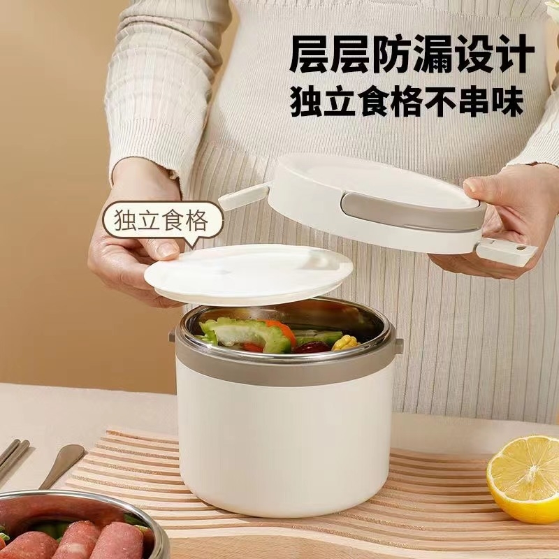 304不锈钢保温密封饭盒 带粥装汤饭盒 产品图