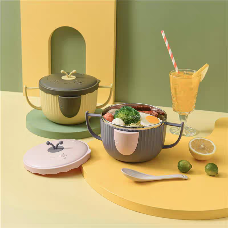 新品创意萝卜泡面碗汤碗个人专用可爱学生宿舍不锈钢泡面杯详情图2