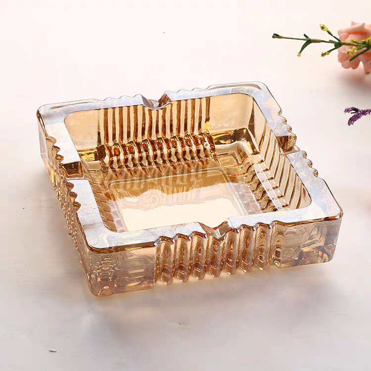 BYG04玻璃烟灰缸ins高级感大容量创意家用客厅ktv酒吧商用酒店烟缸细节图