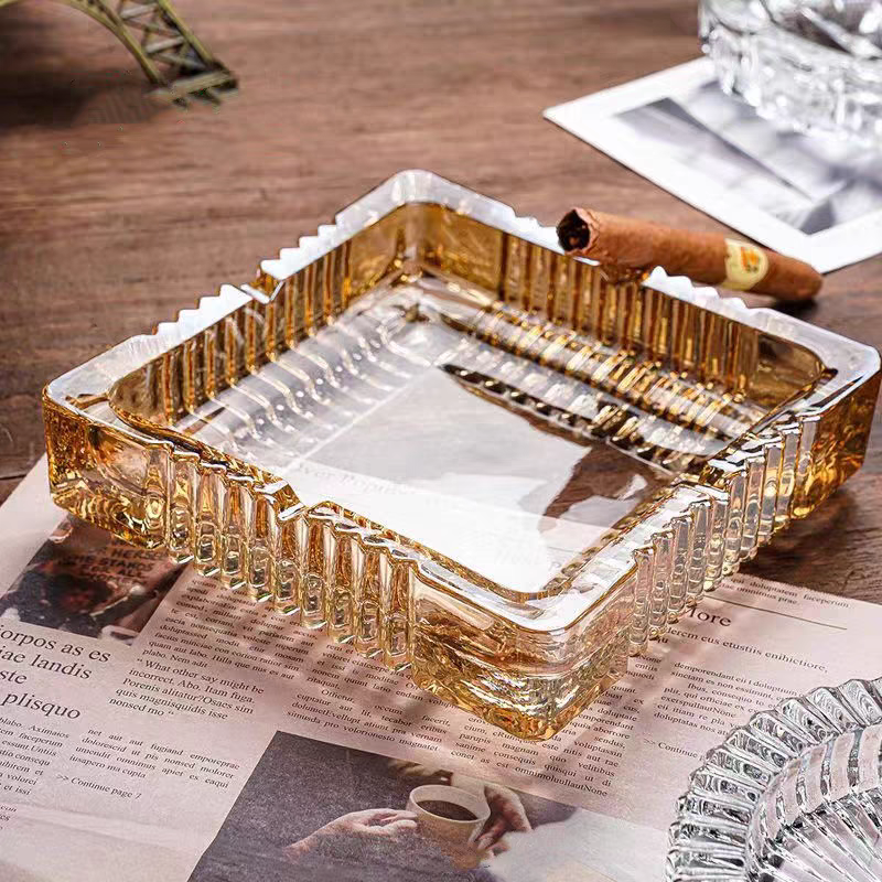 BYG06玻璃烟灰缸ins高级感大容量创意家用客厅ktv酒吧商用酒店烟缸产品图