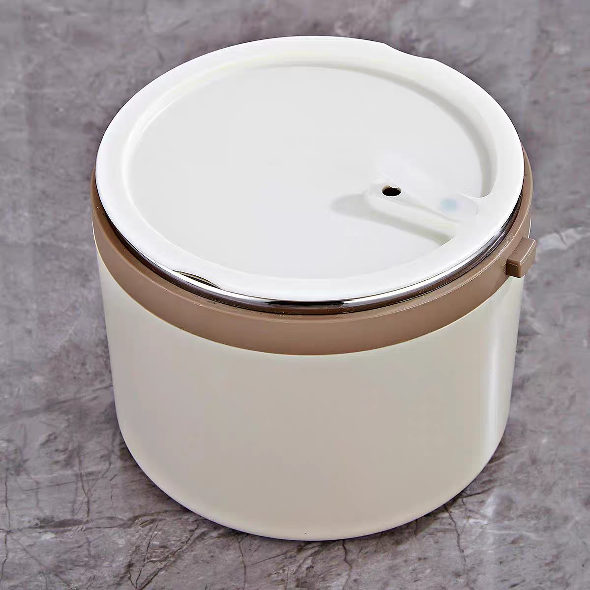 304不锈钢保温密封饭盒 带粥装汤饭盒 白底实物图