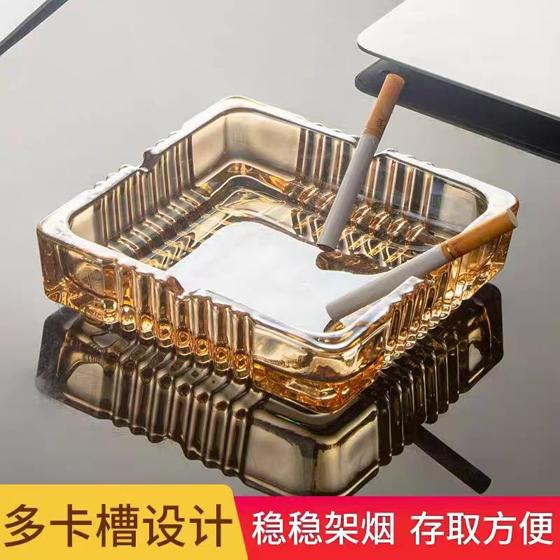 BYG06玻璃烟灰缸ins高级感大容量创意家用客厅ktv酒吧商用酒店烟缸详情图3