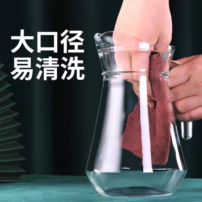 Glass cold water kettle, household large-capacity glass kettle, refrigerator juice kettle, summer cool boiled water, food-grade cold water kettle detail image 3