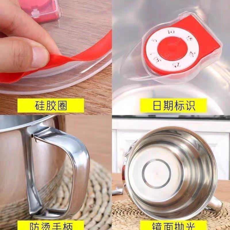 Stainless steel fast food cups, student lunch boxes, instant noodle bowls with LIDS, soup noodle and instant noodle cups, portable fast food bowls for the cafeteria detail image 3