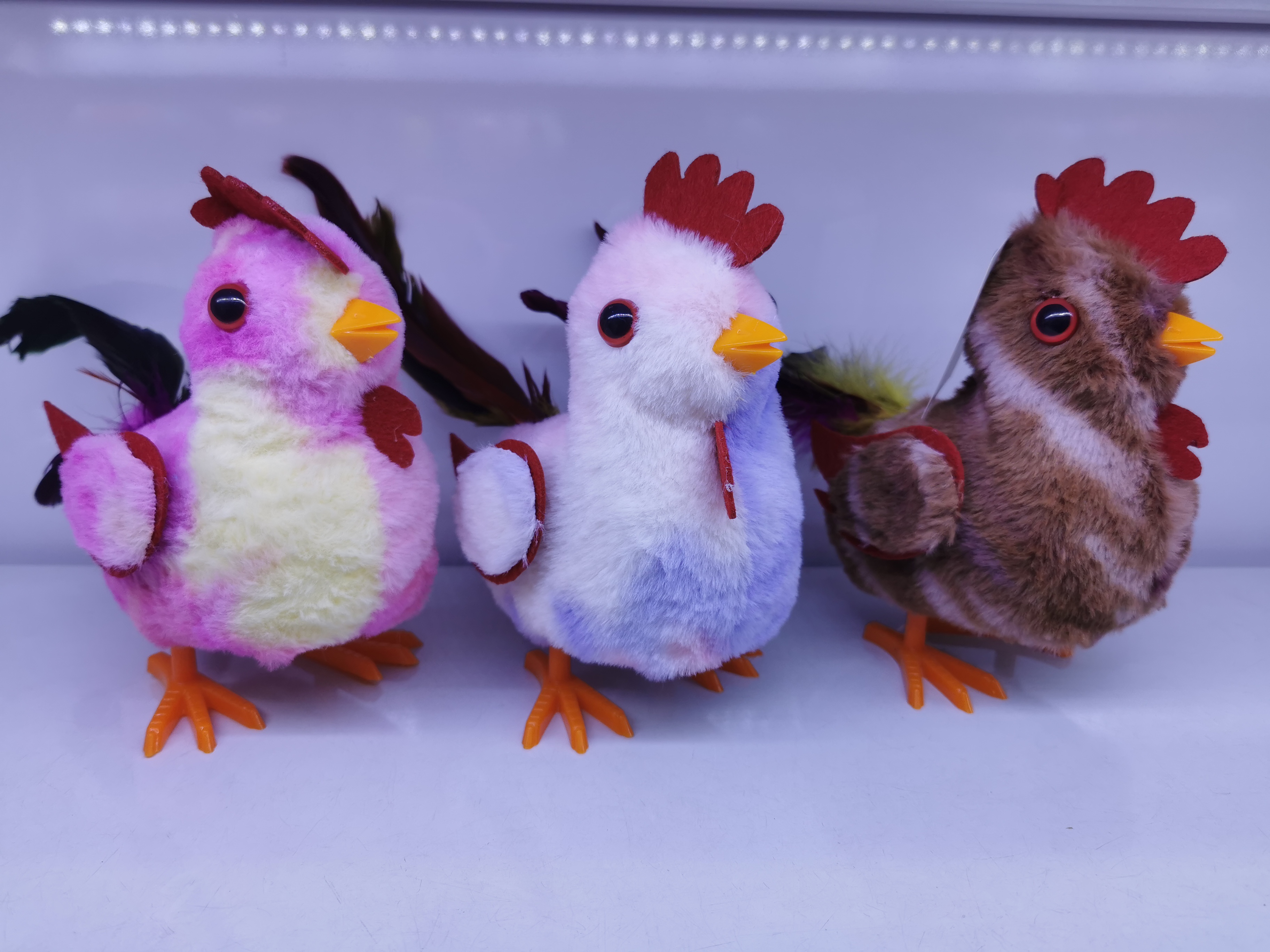 The 2025 new cute plush electric flower rooster children's simulation toy can walk, move and bark