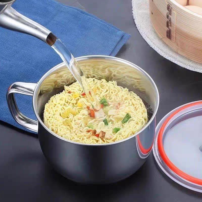 Stainless steel fast food cups, student lunch boxes, instant noodle bowls with LIDS, soup noodle and instant noodle cups, portable fast food bowls for the cafeteria detail image 5