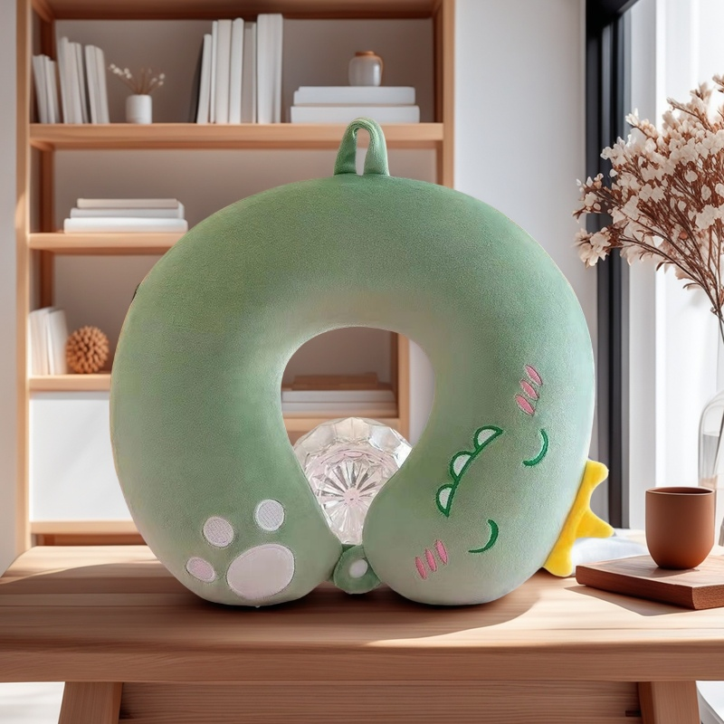 记忆泡沫粒U型枕 颈部靠枕 舒适充气U型枕 旅行必备颈枕 支持颈部保护