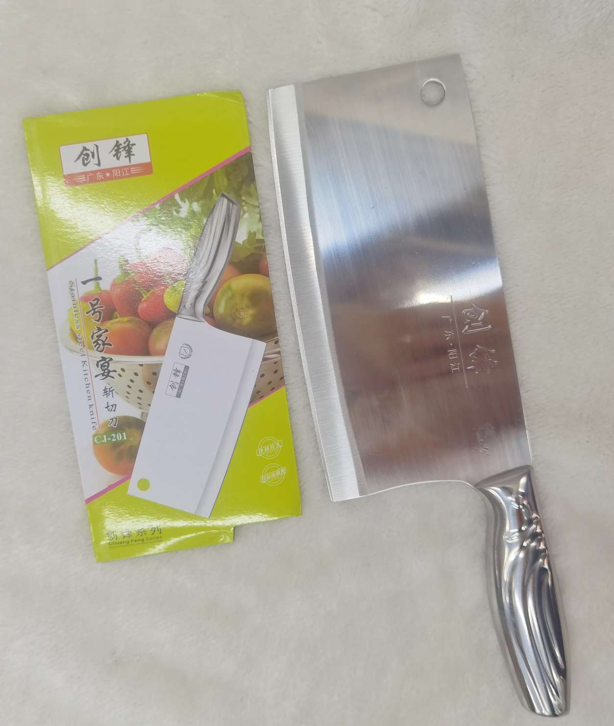 Kitchen knife, stainless steel kitchen knife, slicing knife, dual-purpose for cutting vegetables and meat, professional bone chopping knife, single bone chopping knife