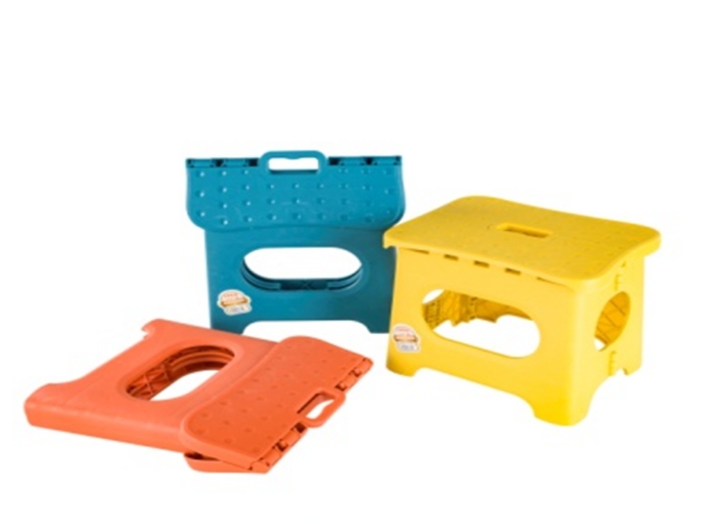 018 Large stool, household leisure stool, small polka dot plastic folding stool, outdoor children's stool with handle, portable small stool detail image 2