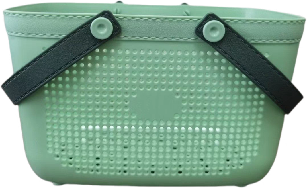 Hand-held bath basket, bathroom bathing and washing storage basket, bathroom bath basket, large-capacity plastic storage basket, large capacity Specification image