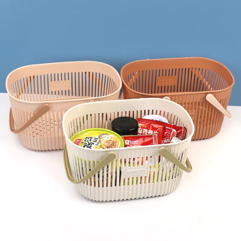 Hand-held bath basket, plastic bathroom shower basket, student bathhouse, bathroom sundries storage basket, washing and bathing basket detail image 2