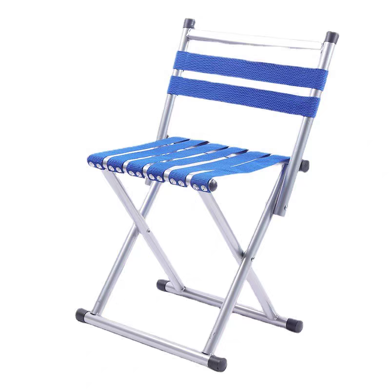 50 cm blue cloth stool, convenient folding stool, stool, thickened backrest chair, sketching and fishing small stool, train small stool details Picture
