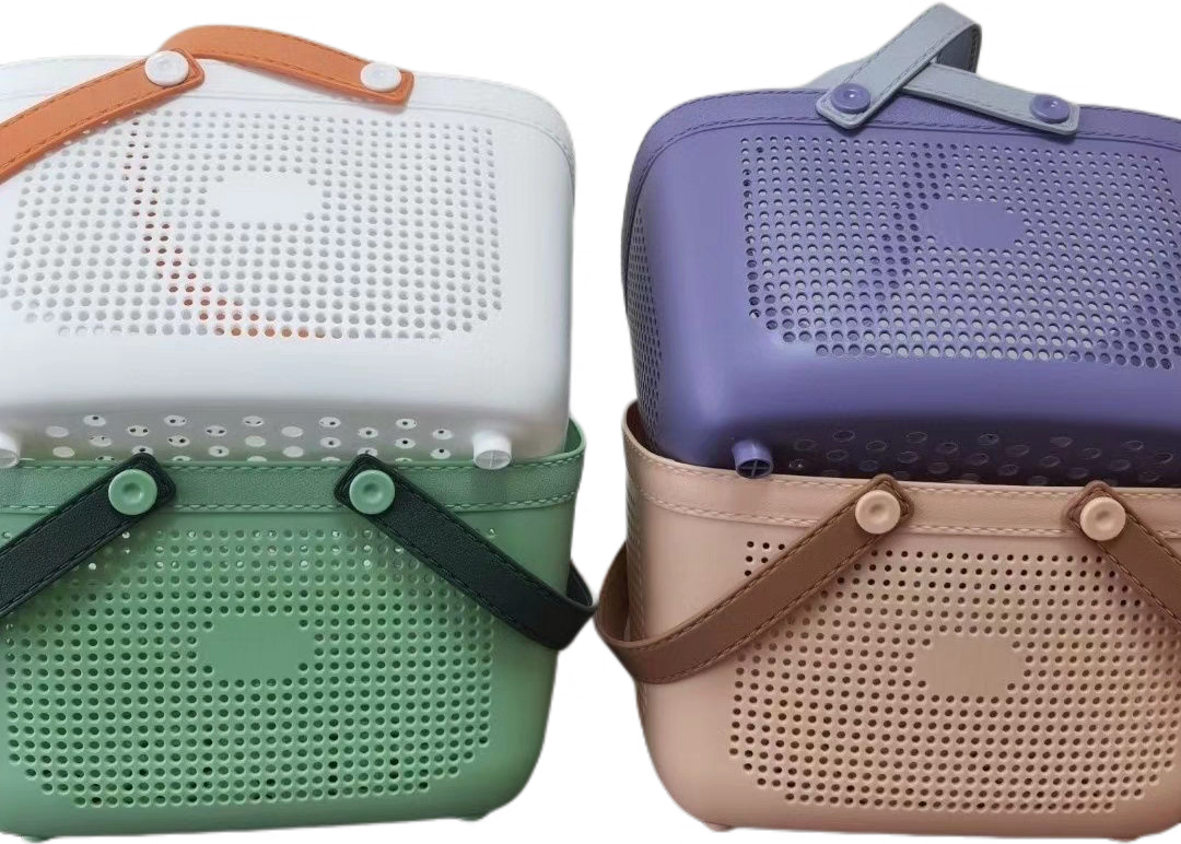 Hand-held bath basket, bathroom bathing and washing storage basket, bathroom bath basket, large-capacity plastic storage basket, large capacity Item Picture