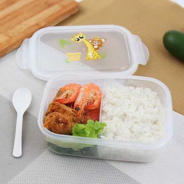 专用塑料密封盒保鲜盒餐盒饭盒便当盒带盖分隔便当碗详情图4