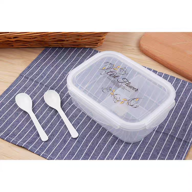 专用塑料密封盒保鲜盒餐盒饭盒便当盒带盖分隔便当碗详情图3