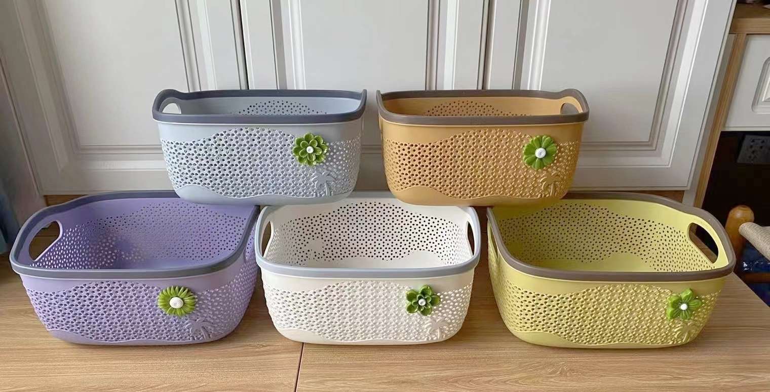 Wicker-like storage baskets, wardrobes, snack and toy baskets, sundries baskets, hand-held home clothing storage baskets, plastic storage baskets