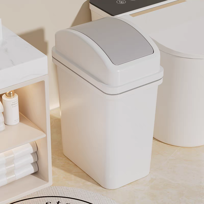 8013 Slit trash can, a new rectangular household trash can, is specially designed for bathrooms and toilets with narrow slits, flip and flap covers, and can be used in living rooms, kitchens, and wastebaskets details Picture