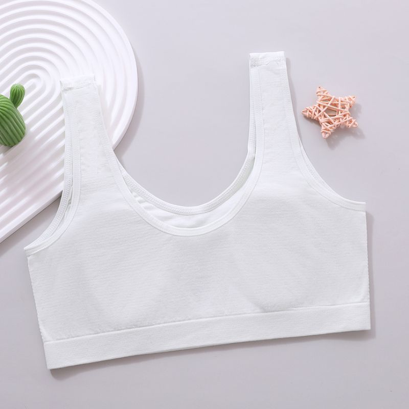 Girls' bra: Seamless, high-elasticity, sweet rabbit ears, fixed cup underwear, no steel rings, thin pullover, anti-protruding point vest Item Picture