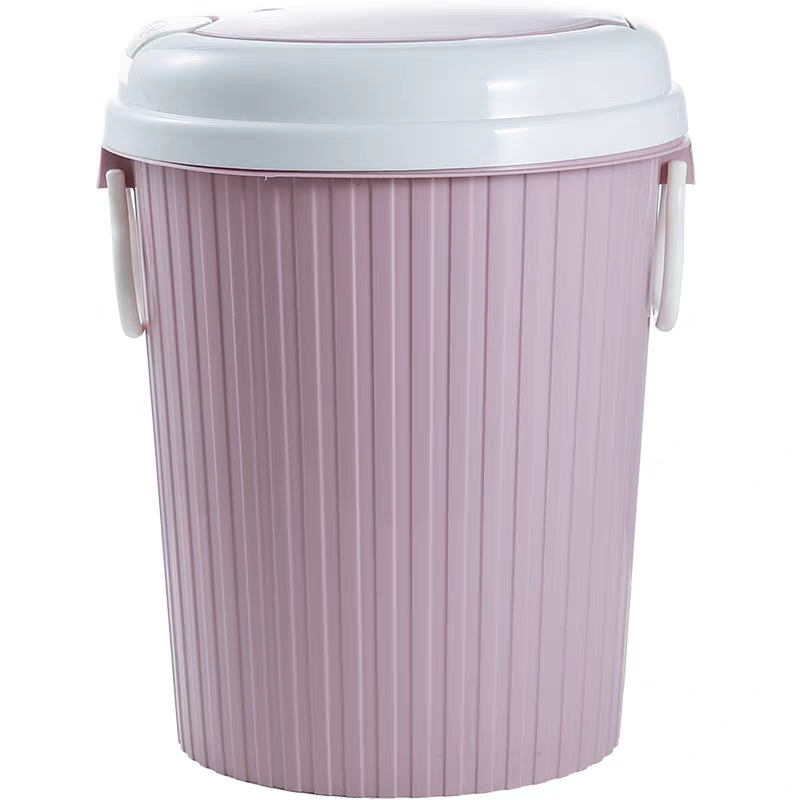 Nordic trash can, household, living room, bedroom, press type, kitchen, bathroom, toilet, creative trash can, large size with lid Application Scenario