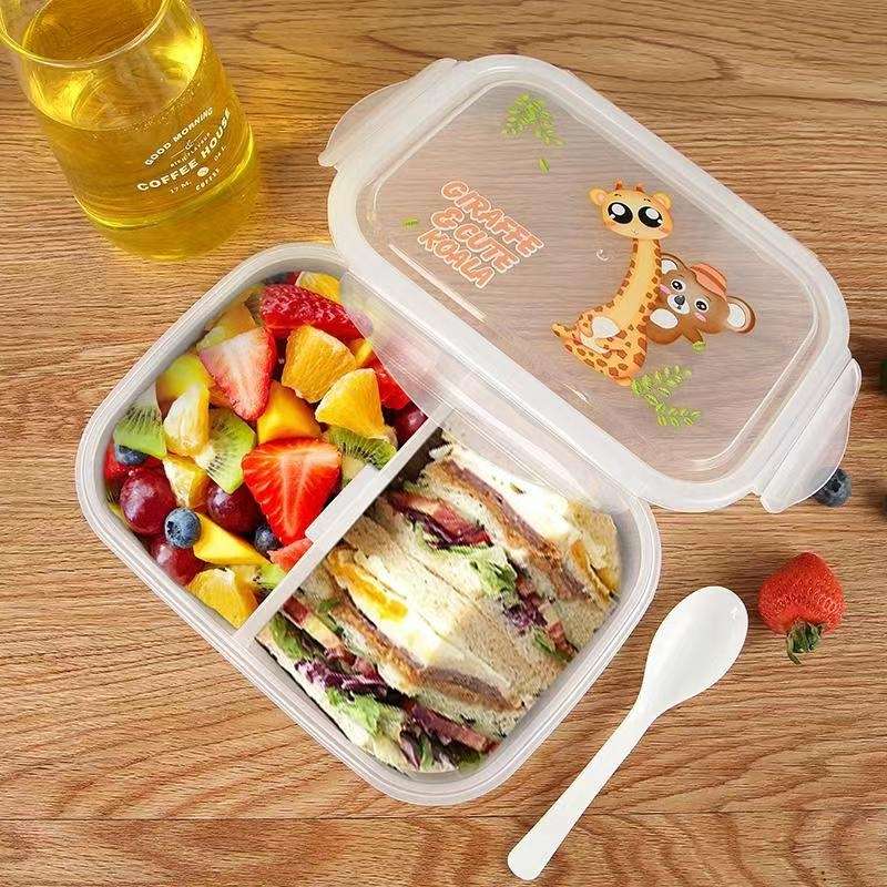 专用塑料密封盒保鲜盒餐盒饭盒便当盒带盖分隔便当碗