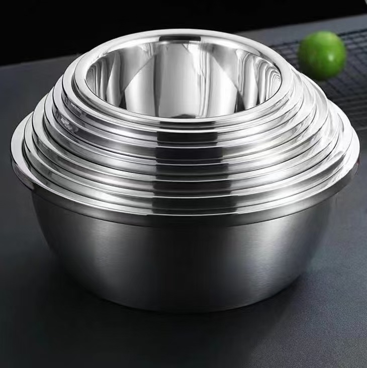 30cm, 1.5mm thick non-magnetic basin, large steel basin, multi-purpose basin for washing vegetables