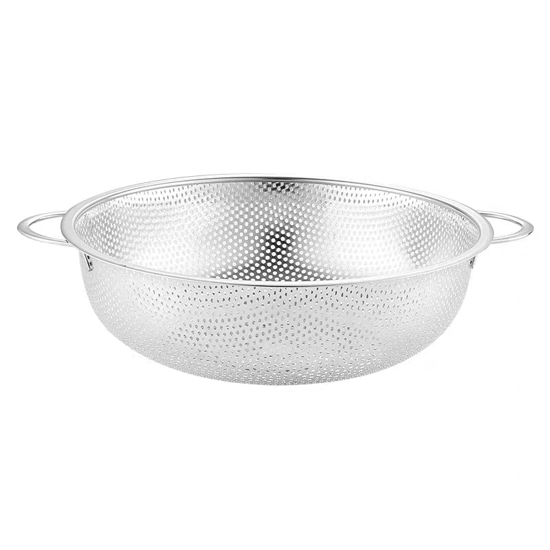 28.5cm不锈钢洗菜盆沥水筛漏盆蔬果盆家用商用厨房洗米篮产品图