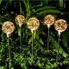 Solar copper wire spherical ground insert light, garden and courtyard decorative landscape ground insert light, outdoor luminous spherical reed light Application Scenario