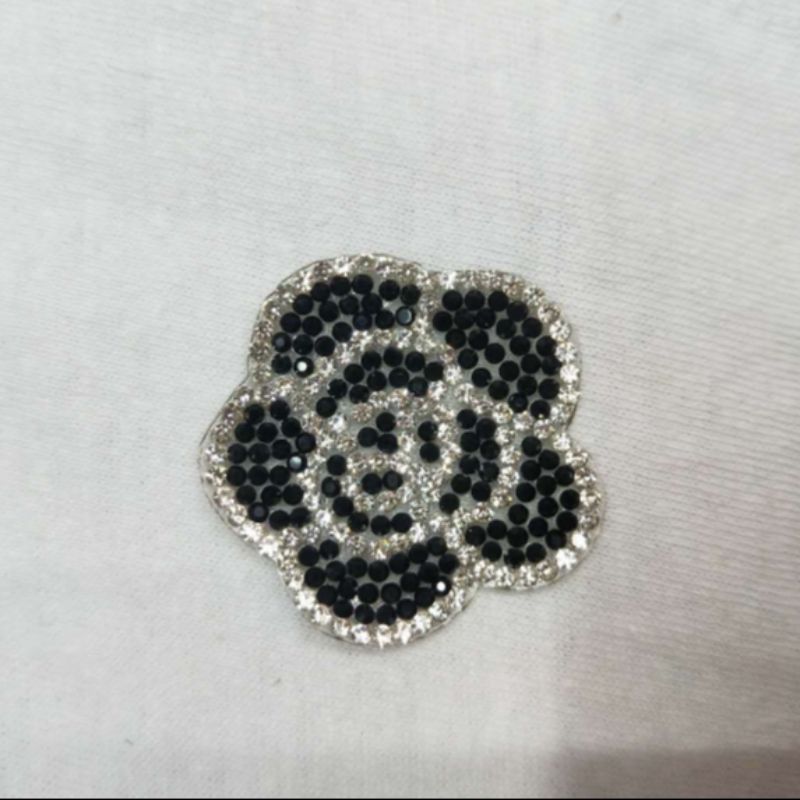 玫瑰花图案网胶热熔胶烫钻